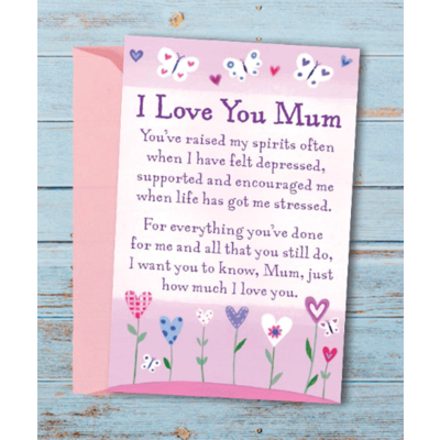 I Love You Mum - Wallet Card