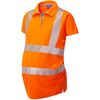 Click to view product details and reviews for Leo Pm03 Lovacott Womens Maternity High Vis Orange Polo Shirt.
