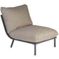 Alexander Rose Beach Lounge Middle Module - Flint Frame, Flint Frame,Taupe Cushion