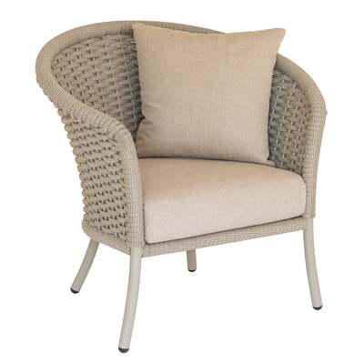 Alexander Rose Cordial Curved Top Lounge Chair - Beige, Kvadrat Stormk
