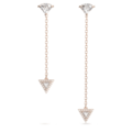 Click to view product details and reviews for Swarovski Ortyx Drop Earrings Triangle Cut Asymmetric Design White Rose Gold Tone Plated 5643729.