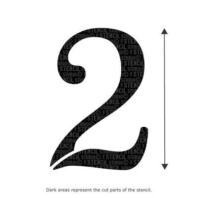 Decorative Number Stencils - S - 23cm (9 inches) High / 2