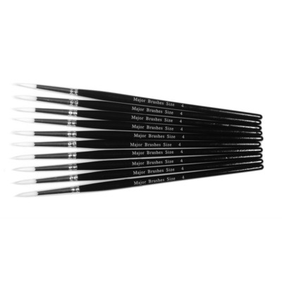 Pack of TEN Synthetic Sable Artist Brushes – Size 4