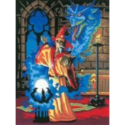 A4 Painting By Numbers Kit - Wizard Sorceror Pjs14