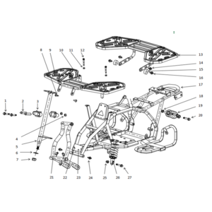 Funbikes Ranger 50cc Mini Quad V3 Steering Column Front Rear Clamp Set