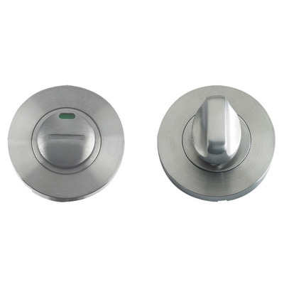Zoo Hardware ZCS Architectural Bathroom Turn & Release With Indicator, Satin Stainless Steel - ZCS004ISS SATIN STAINLESS STEEL