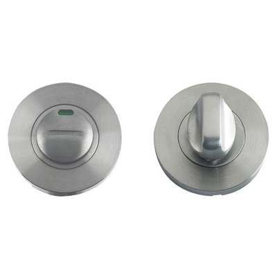 Zoo Hardware ZPS Bathroom Turn & Release With Indicator, Satin Stainless Steel - ZPS004ISS SATIN STAINLESS STEEL