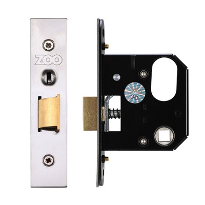 Zoo Hardware UK Replacement Oval Night Latch (65.5mm OR 78mm), Satin Stainless Steel - ZURNL64SS 78mm (3 INCH) - SATIN STAINLESS STEEL
