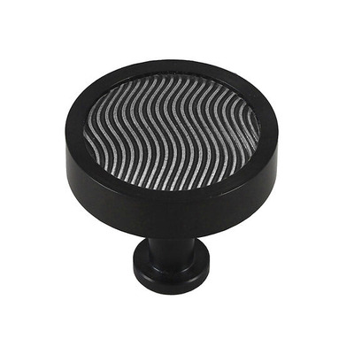 Finesse Immix Spiral Cabinet Knob (40mm Diameter), Black - IMX3006-B BLACK