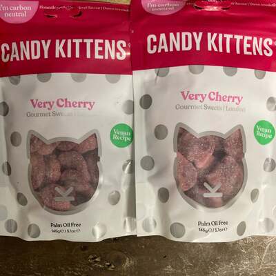2x Candy Kittens Very Cherry Gourmet Sweets Bags (2x145g)