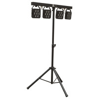Stage Lighting LED Par Bar Set with Stand, Remote, Foot Controller & Cases
