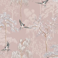 Japanese Garden Wallpaper Blush Pink World of Wallpaper E100335AH