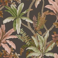 Trailing Palm Wallpaper Charcoal Holden 13802