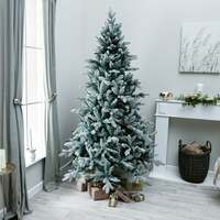 Chatsworth Artificial Frosted Blue PE/PVC Christmas Tree 6FT, 7FT, 7ft (2.1m)