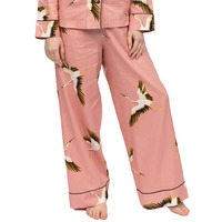 Cyberjammies Bonnie Crane Bird Print Wide Leg Pyjama Bottoms - Pink Mix - 6XL - 26
