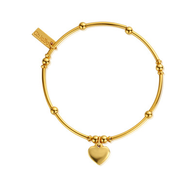 Mini Noodle Ball Heart Bracelet - Gold
