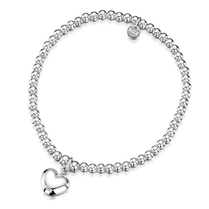 Rox Silver Mini Heart Charm Bracelet M