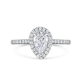 Click to view product details and reviews for Pear Cut Diamond Halo Ring 125cts.