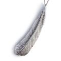 Click to view product details and reviews for Large Bird Feather Necklace In Silver 18 455cm.