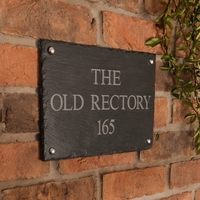 Rustic Slate House Sign - 3 line 30.5 x 20cm