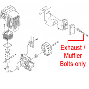 Mitox Exhaust Muffler Bolts Pair Migb T701 M5x55