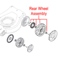 Click to view product details and reviews for Mountfield 280mm Rear Wheel Assembly 381007479 1.
