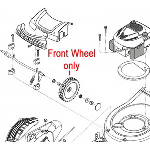 Al Ko Lawnmower Front Wheel 441257