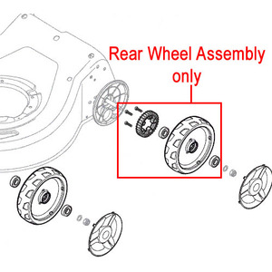 Mountfield Lawnmower Rear Wheel Assembly 381007461 1