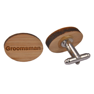 Wooden Cufflinks - Groomsman
