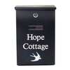 Saturn Black Letterbox personalised with your address - 40.00 Saturn Black Letterbox personalised with your address