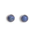 Click to view product details and reviews for Small Round Stud Earrings In Silver And Sodalite Default Title.