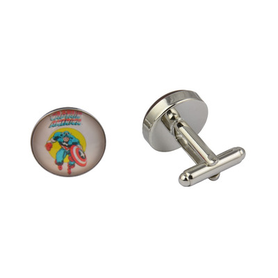 Captain America White Cufflinks