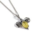 Click to view product details and reviews for Miniature Bumble Bee Bumblebee Necklace In Silver And Yellow Amber Yellow 16 42cm.