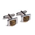 Click to view product details and reviews for Classic Rectangle Cufflinks In Silver And Amber Cherry.
