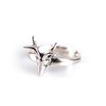 Click to view product details and reviews for Miniature Stag Head Ring In Silver K.