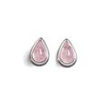 Click to view product details and reviews for Teardrop Stud Earrings In Silver And Rose Quartz Default Title.
