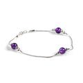 Click to view product details and reviews for Bead Bracelet In Silver And Amethyst Default Title.