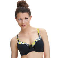 Fantasie Beziers Padded Balcony Bikini Top Black