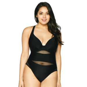 Curvy Kate Sheer Class Underwired Plunge Swimsuit