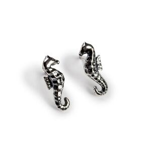Miniature Seahorse Stud Earrings In Silver Default Title
