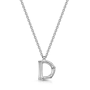 Rox Bamboo Sterling Silver Letter D Pendant
