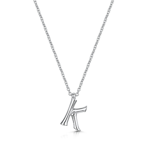 Rox Bamboo Sterling Silver Letter K Pendant