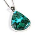Click to view product details and reviews for Bright Malachite Chrysocolla Necklace Natural Designer Gemstone 16 40cm.
