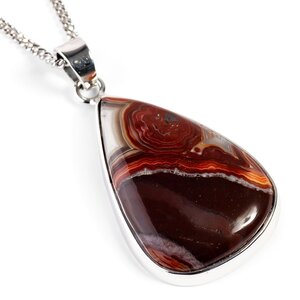 Crazy Lace Agate Necklace Natural Designer Gemstone 16 42cm