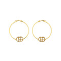 Click to view product details and reviews for Gucci Running G Diamond Hoop Earrings.