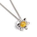 Click to view product details and reviews for Daffodil Flower Necklace In Silver And Yellow Amber 16 42cm Yellow.