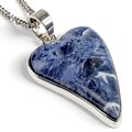 Click to view product details and reviews for Natural Sodalite Heart Necklace Natural Designer Gemstone 16 42cm.