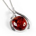 Click to view product details and reviews for Perfect Amber And Silver Necklace Natural Designer Gemstone 16 42cm.