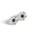 Click to view product details and reviews for Cornflower Stud Earrings In Silver And Lapis Lazuli Default Title.