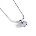 Click to view product details and reviews for Heart Necklace In Silver And Blue Lace Agate 16 42cm.
